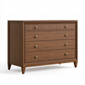 Kommode 120 x 45 x 90 cm Holz Braun mit 4 Schubladen klassisch